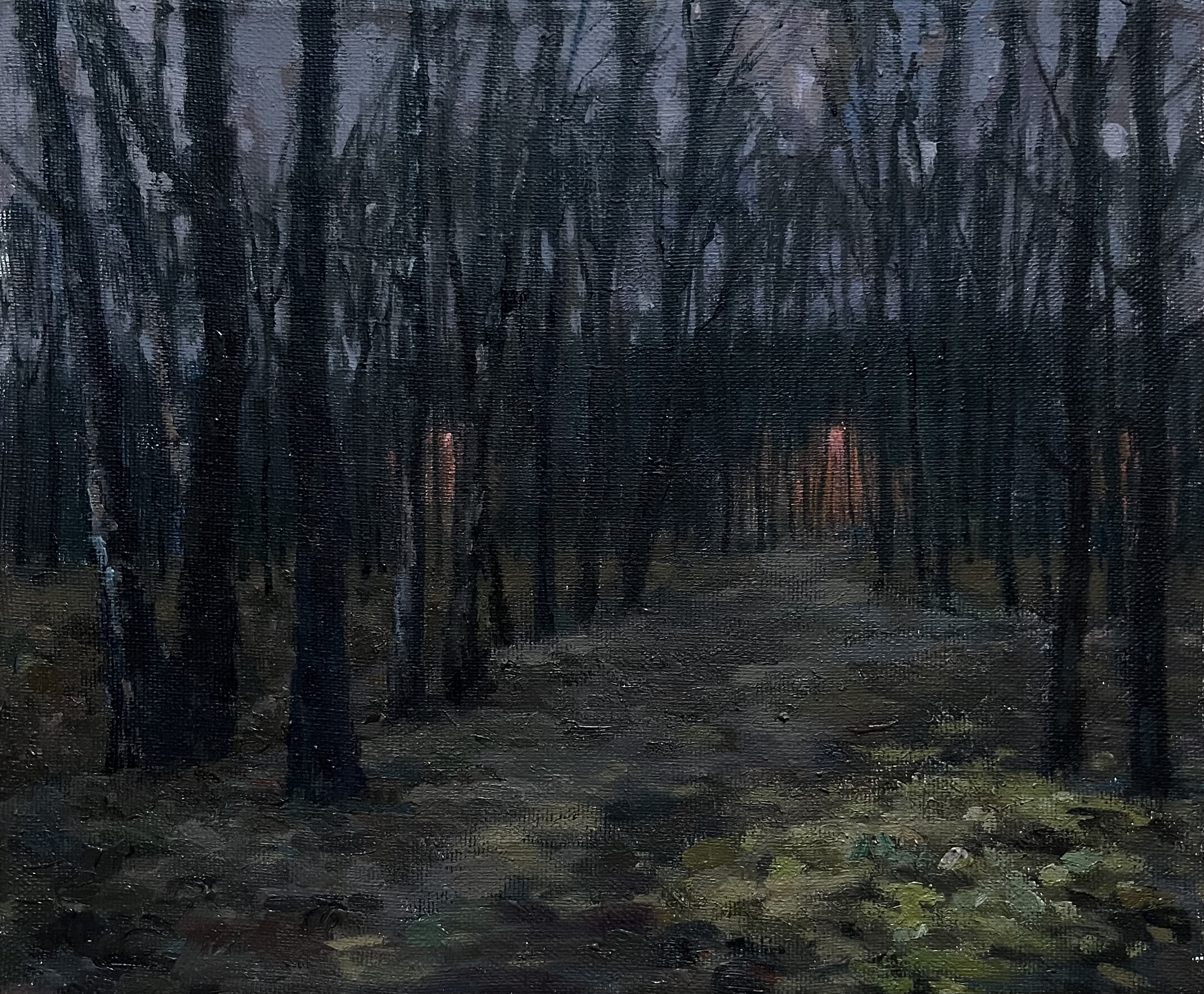 Ночь в парке — Валентина Скворцова, Масло, 2025