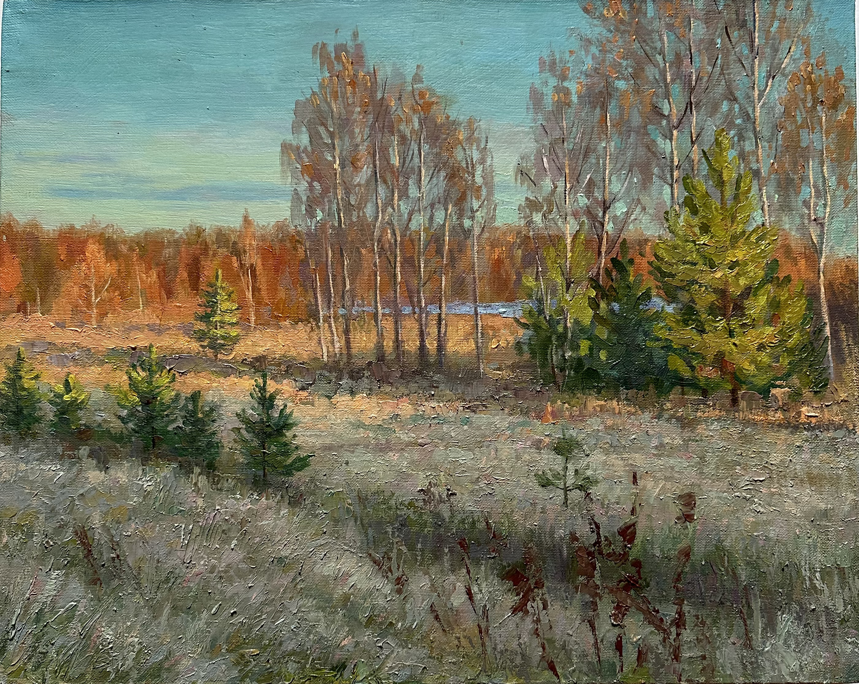 Осенний пейзаж — Валентина Скворцова, Масло, 2024